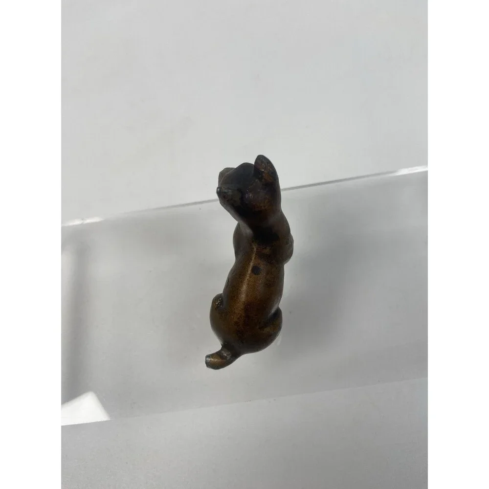 Vtg Cast Metal Scottie Dog Figurine 2” Mid Century Bronze Finish MCM Decor